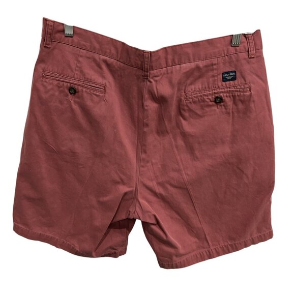 Dockers Mens W38 Dusty Rose Pleated Cotton Shorts With Button Closure & Back Poc - Picture 2 of 9